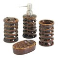 Accent Plus Accent Plus 10017709 3 x 3 x 6.75 in. Stony Bath Accessory Set; Brown 10017709